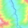 Mapa topográfico Los Chorros, altitud, relieve