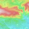 Mapa topográfico Gorges de Galamus, altitud, relieve