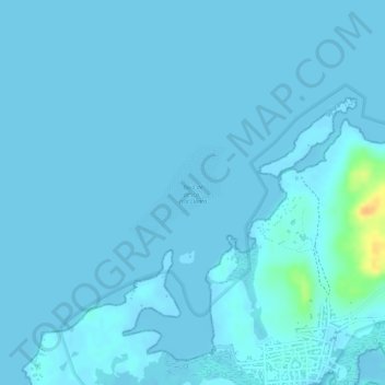 Mapa topográfico Bajo de pesca - Isla Llanta, altitud, relieve