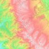 Mapa topográfico Pir Panjal Range, altitud, relieve