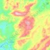 Mapa topográfico Sierra de Grazalema, altitud, relieve