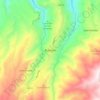 Mapa topográfico Buesaco, altitud, relieve