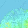 Mapa topográfico Isla Grande, altitud, relieve
