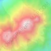 Mapa topográfico Volcán Cumbal, altitud, relieve