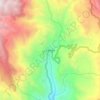 Mapa topográfico Cerrito, altitud, relieve