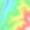 Mapa topográfico El Recreo, altitud, relieve