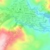 Mapa topográfico El Líbano, altitud, relieve