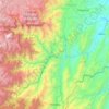 Mapa topográfico Rioblanco, altitud, relieve