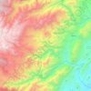 Mapa topográfico Rovira, altitud, relieve