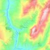 Mapa topográfico Ocamonte, altitud, relieve