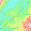 Mapa topográfico Mercaderes, altitud, relieve