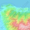 Mapa topográfico Santa Marta, altitud, relieve