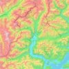 Mapa topográfico Tosa, mapa de relieve, mapa de altitud