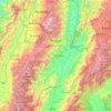 Mapa topográfico Tolima, altitud, relieve