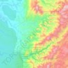 Mapa topográfico Sipí, altitud, relieve