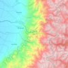 Mapa topográfico Miranda, altitud, relieve