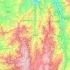 Mapa topográfico Onzaga, altitud, relieve