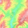 Mapa topográfico Tibaná, altitud, relieve
