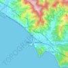 Mapa topográfico Sestri Levante, mapa de relieve, mapa de altitud