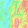 Mapa topográfico Guaduas, altitud, relieve