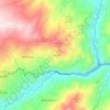 Mapa topográfico Sutatenza, altitud, relieve