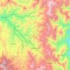Mapa topográfico Cañasgordas, altitud, relieve