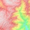 Mapa topográfico Mongua, altitud, relieve