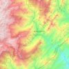 Mapa topográfico Labranzagrande, altitud, relieve