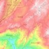Mapa topográfico Soracá, altitud, relieve