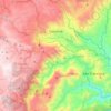 Mapa topográfico Cocorná, altitud, relieve