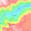 Mapa topográfico Girardota, altitud, relieve