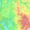 Mapa topográfico Frontino, altitud, relieve