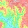 Mapa topográfico Santa Bárbara, mapa de relieve, mapa de altitud