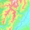 Mapa topográfico Leiva, altitud, relieve