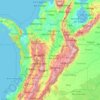 Mapa topográfico Magdalena, altitud, relieve