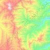 Mapa topográfico Betulia, altitud, relieve